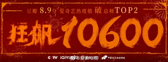 《狂飙》爱奇艺热度值破10600 成站内总榜TOP2