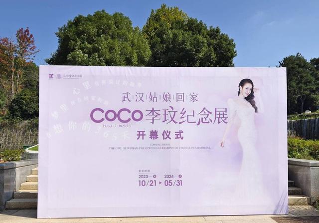 李玟纪念展开幕式今日在武汉举行 园区遍地布满粉紫色海报