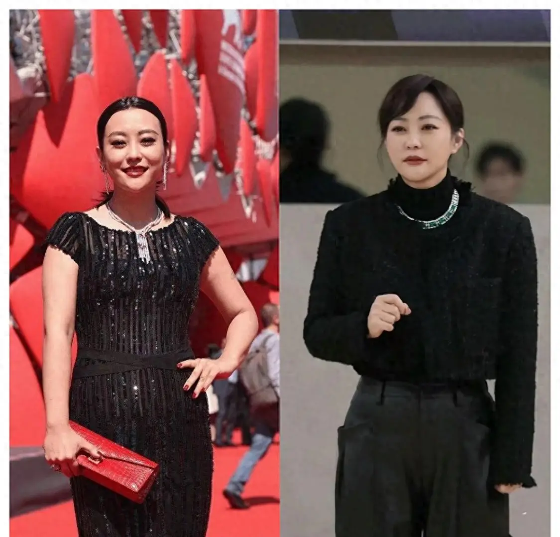 46岁郝蕾瘦了后似换了一个人！穿格纹衫配直筒裤，美到差点认不出