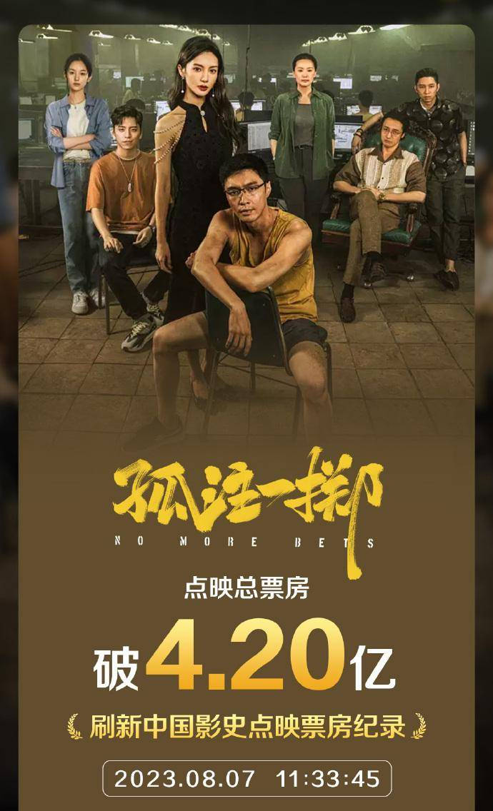 4.2亿！ 《孤注一掷》成中国影史点映票房冠军